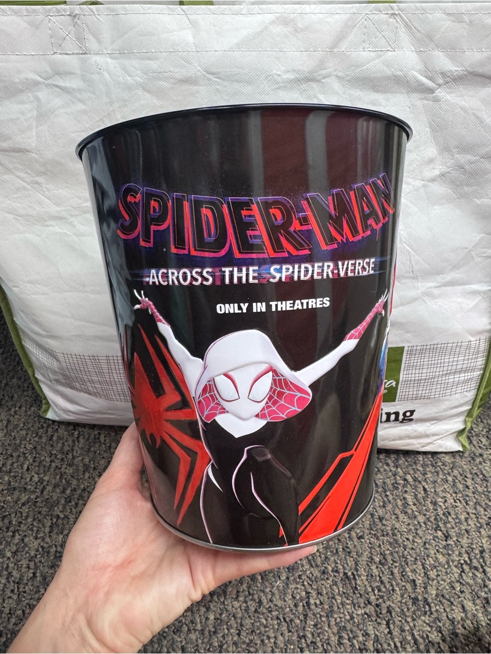 Spiderman Across the Spider-Verse Popcorn Tin - Black & Red